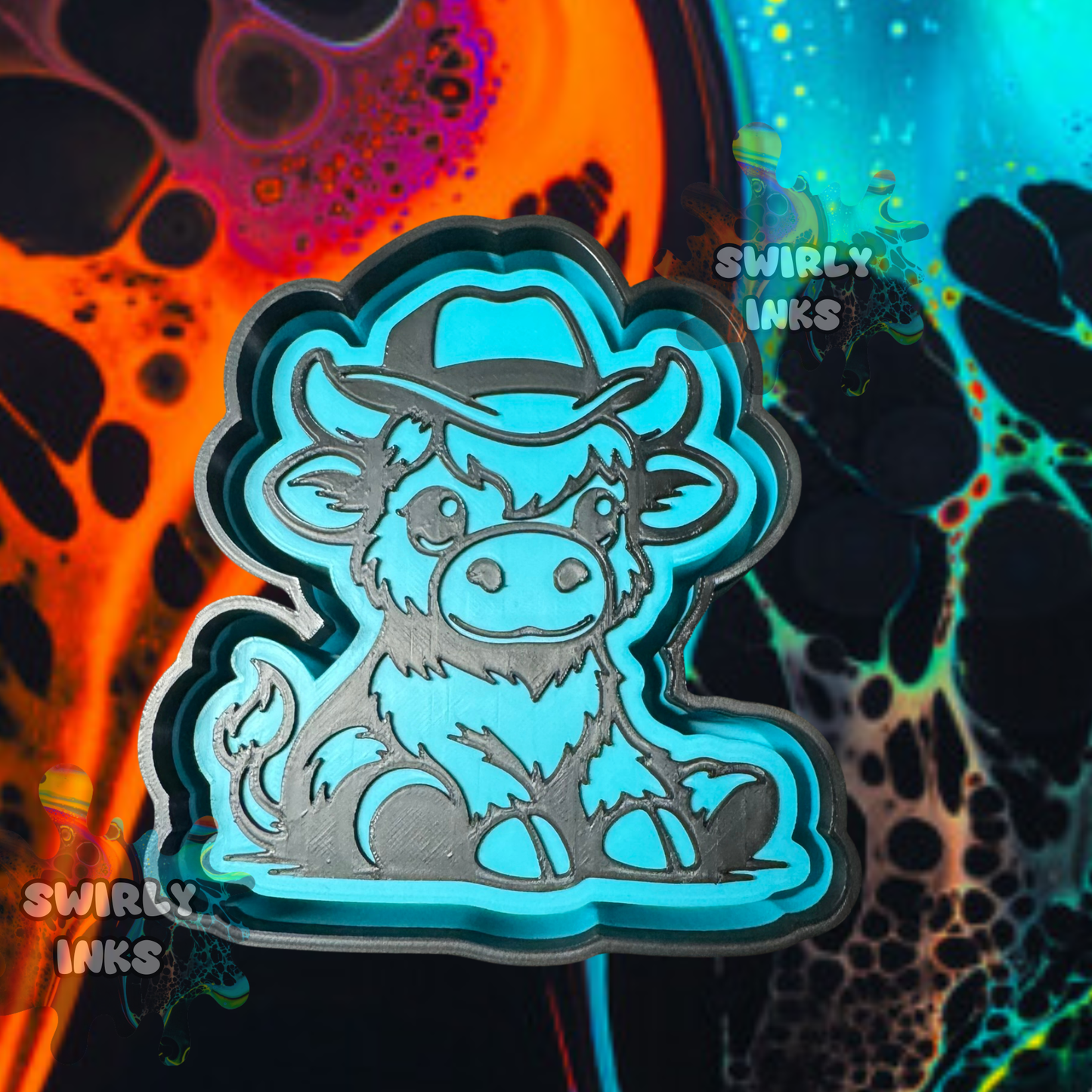 Cow Wearing Cowboy Hat Freshie Mold