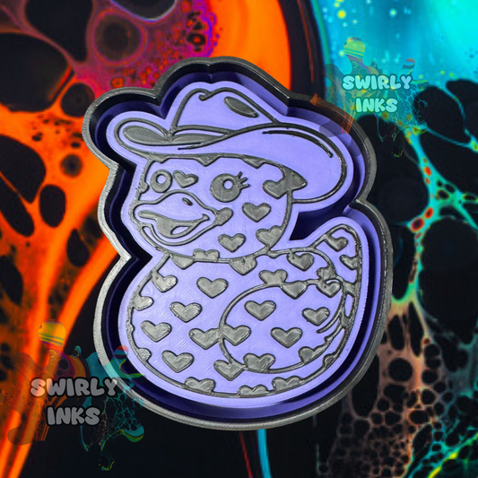 Cowboy Duck with Hearts Freshie Mold