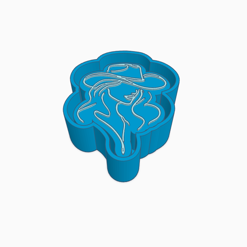 Cowgirl Outline Freshie Mold