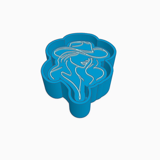 Cowgirl Outline Freshie Mold