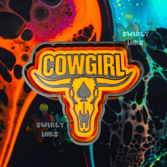Cowgirl Skull Freshie Mold