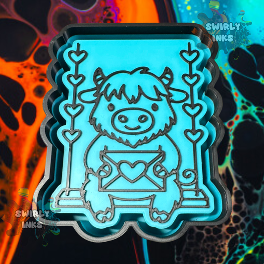 Cow on Swing Freshie Mold