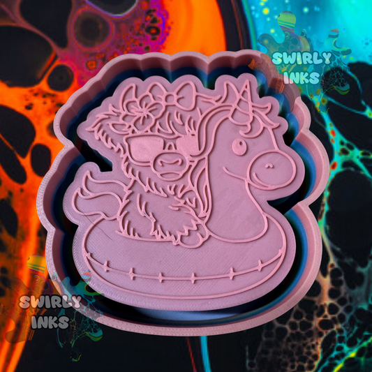 Cow on Unicorn Float Freshie Mold