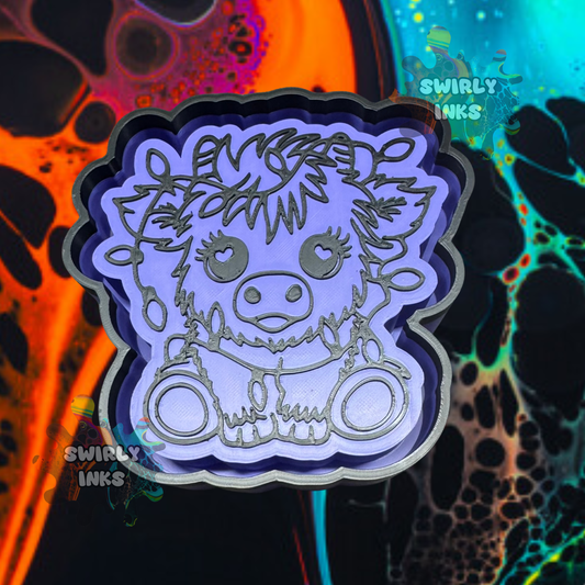 Cow with Christmas Lights Freshie Mold