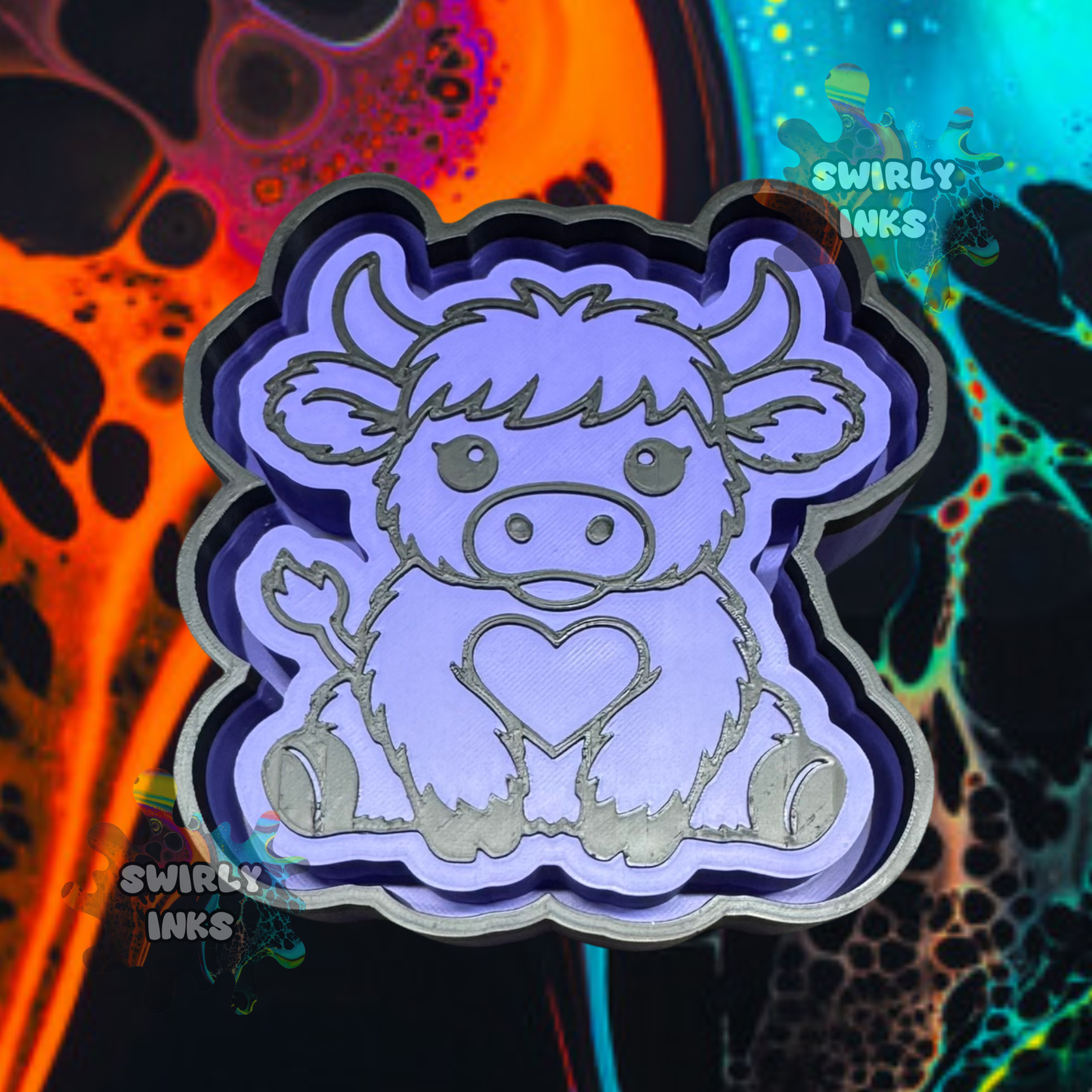 Cow with Heart Freshie Mold