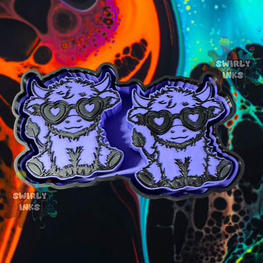 Cow with Heart Sunglasses Vent Freshie Mold