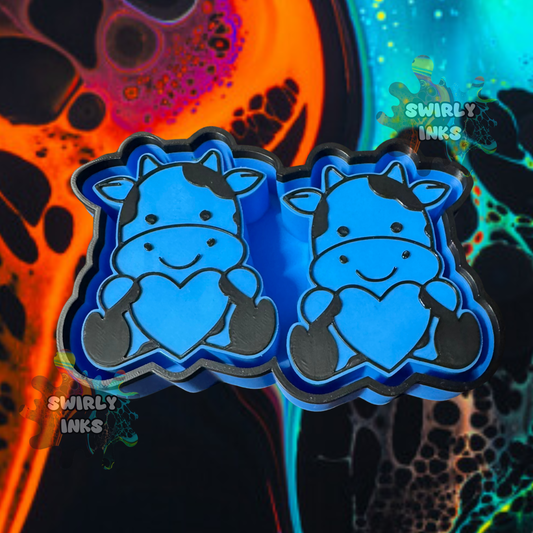 Cow with Heart Vent Freshie Mold