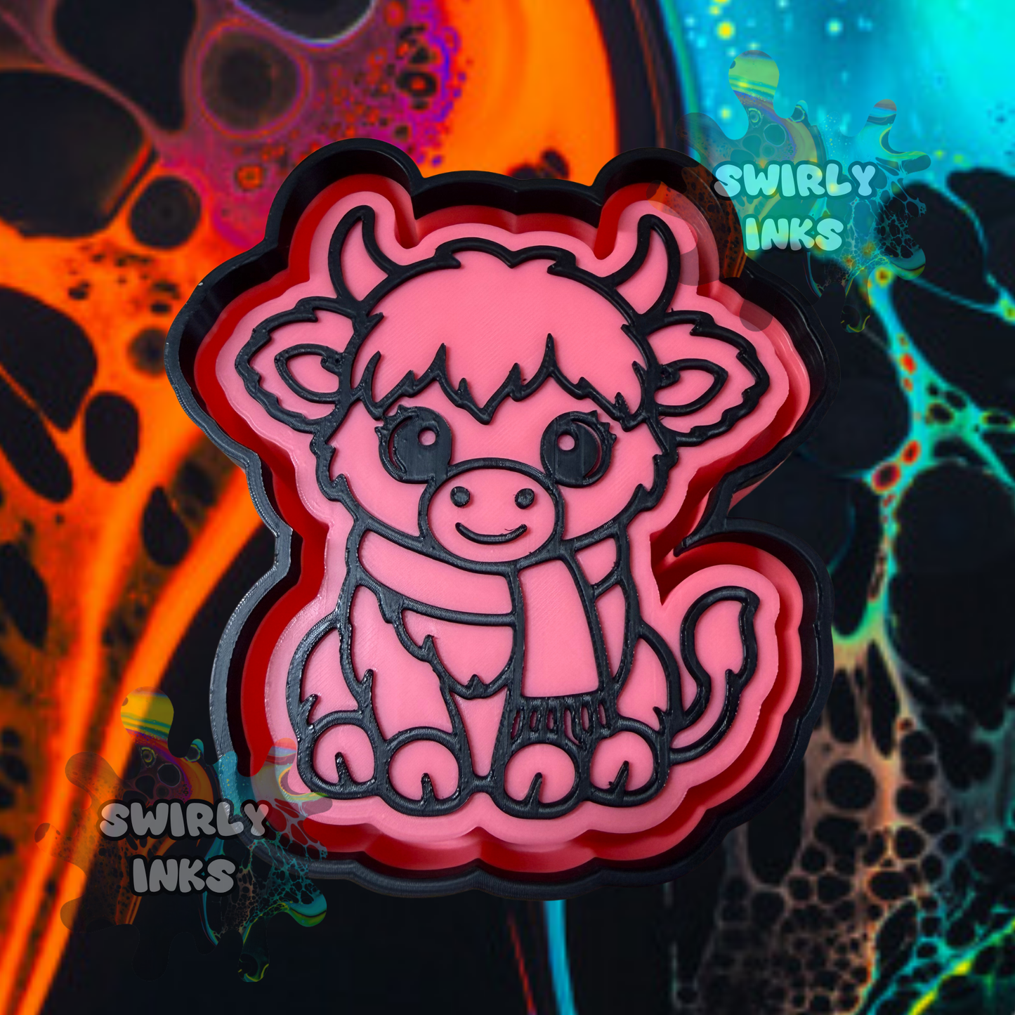 Cow with Scarf Freshie Mold