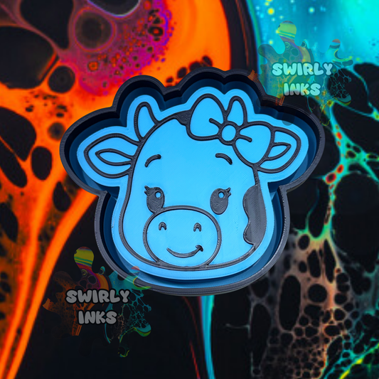 Cute Cow with Bow Freshie Mold