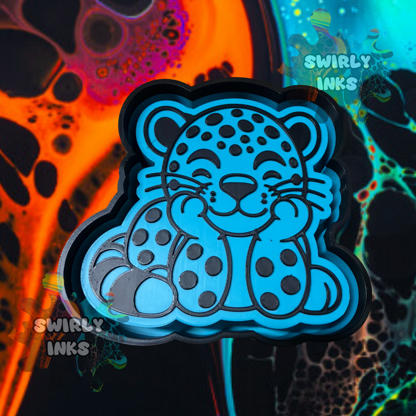 Cute Leopard Freshie Mold