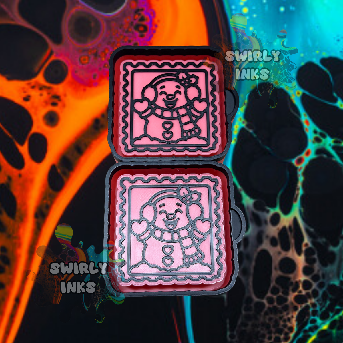 Cute Snowman Stamp Vent Freshie Mold