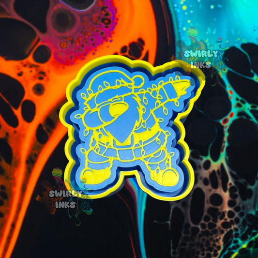 Dabbing Santa with Lights Freshie Mold