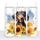 Dogs with Sunflowers