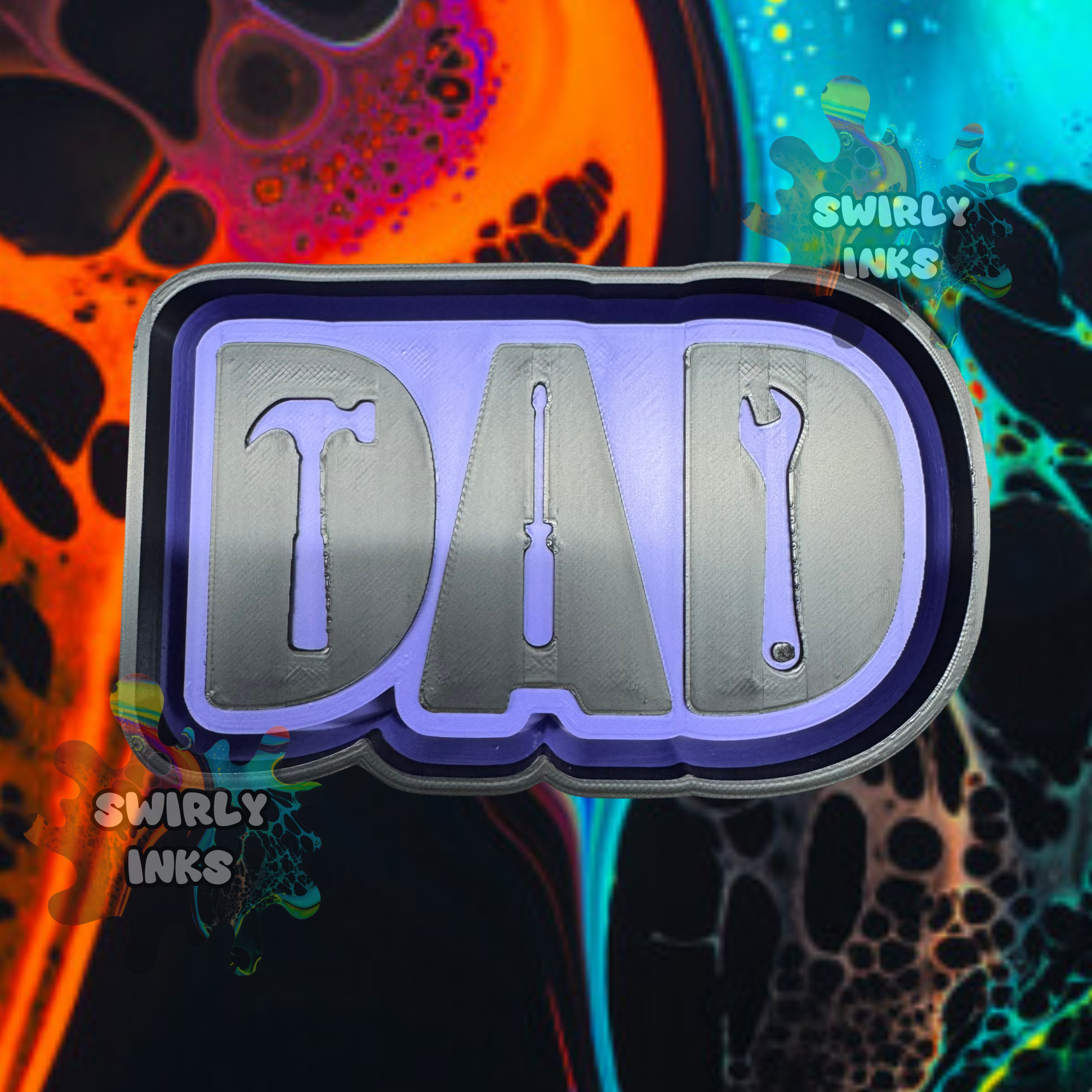 Dad Tools Freshie Mold – Swirly Inks N Glittered Designs