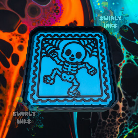 Dancing Skeleton Stamp Freshie Mold