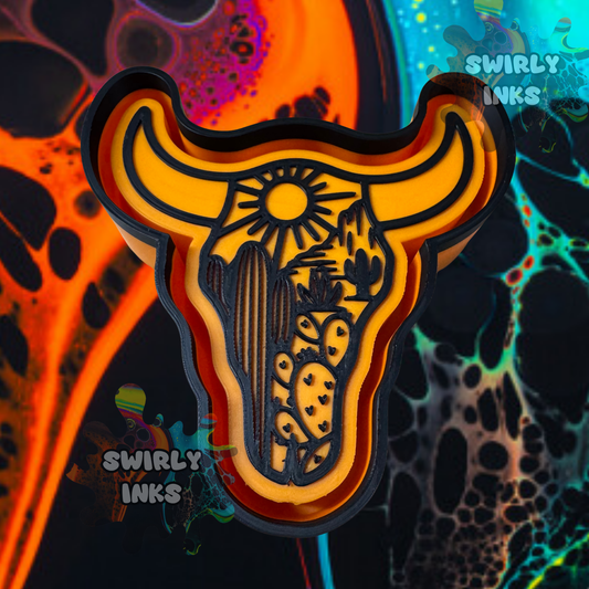 Desert in Cow Skull Freshie Mold