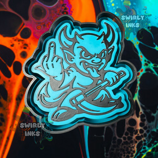 Devil with Finger Freshie Mold