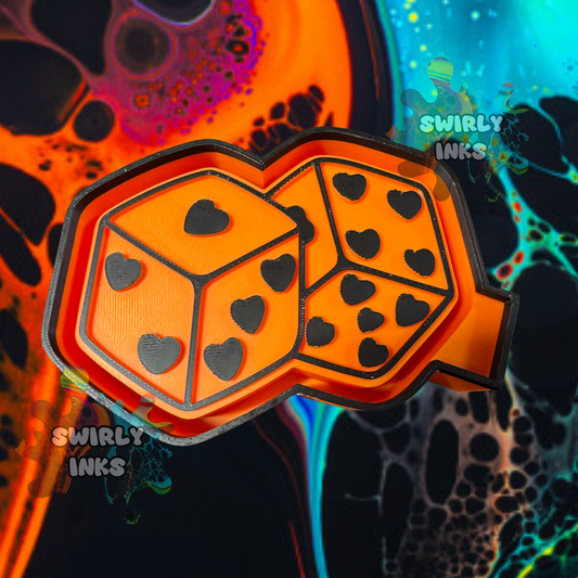 Dice Hearts Freshie Mold