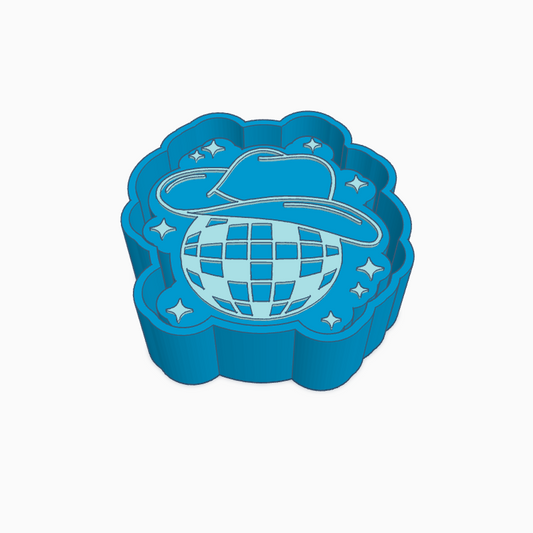 Disco Ball Cowboy Hat Freshie Mold