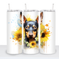 Dogs with Sunflowers