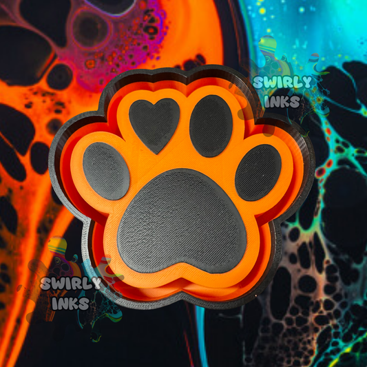 Heart Dog Paw Freshie Mold