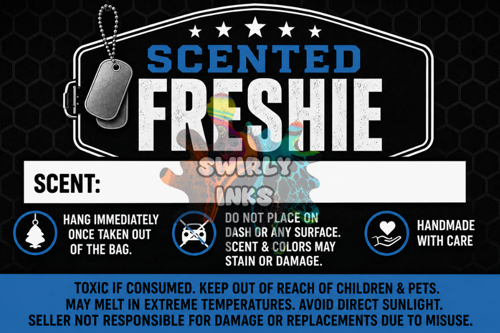 Dog Tags Freshie Label 3" x 2"  (10)