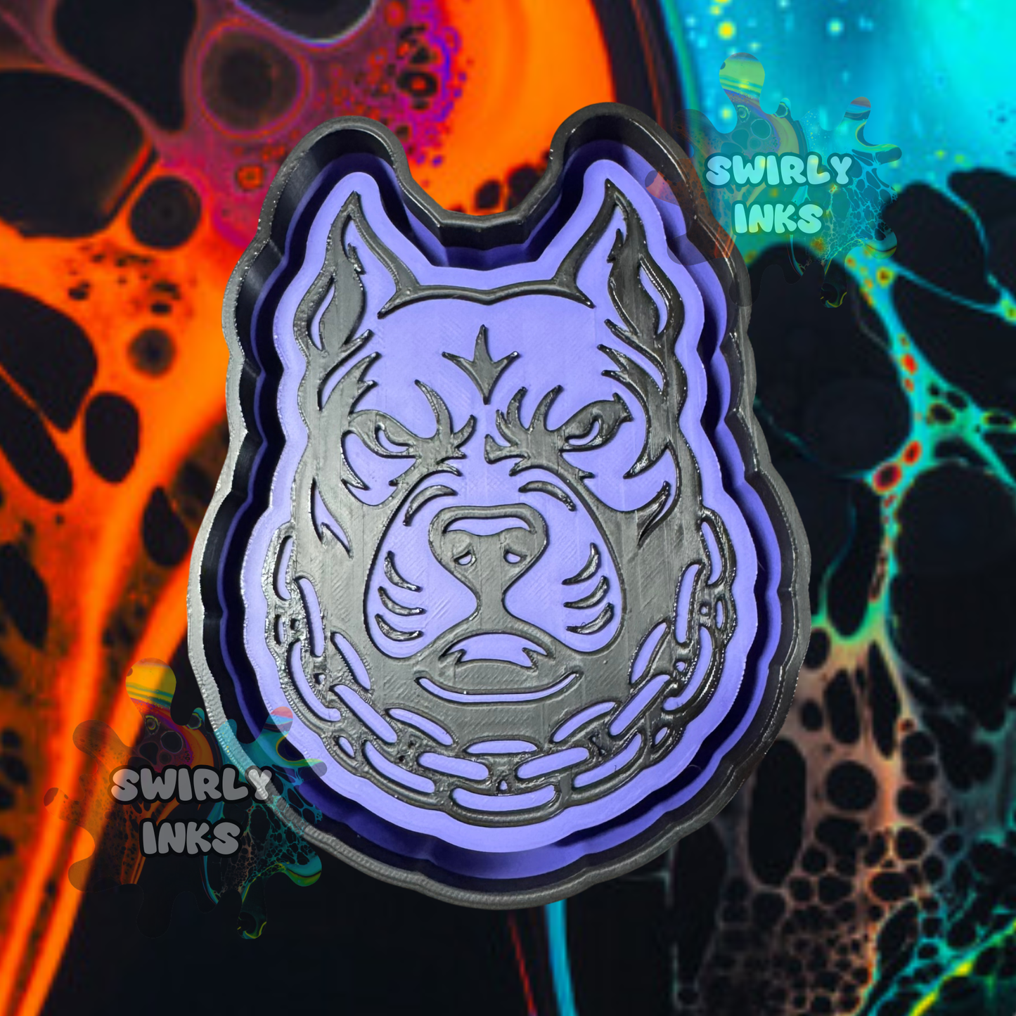 Dog with Chain Freshie Mold