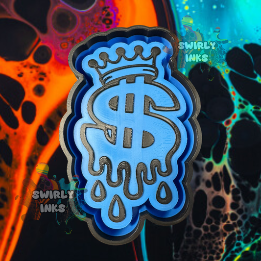 Dollar Sign with Crown Freshie Mold