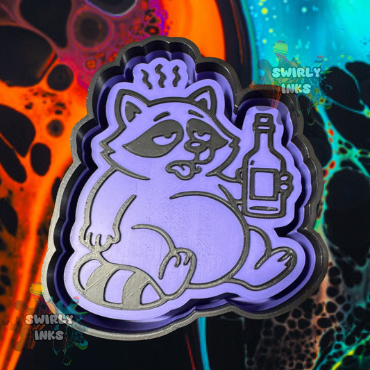 Drunk Fat Raccoon Freshie Mold