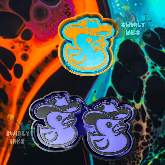 Duck in Cowboy Hat Set Freshie Mold