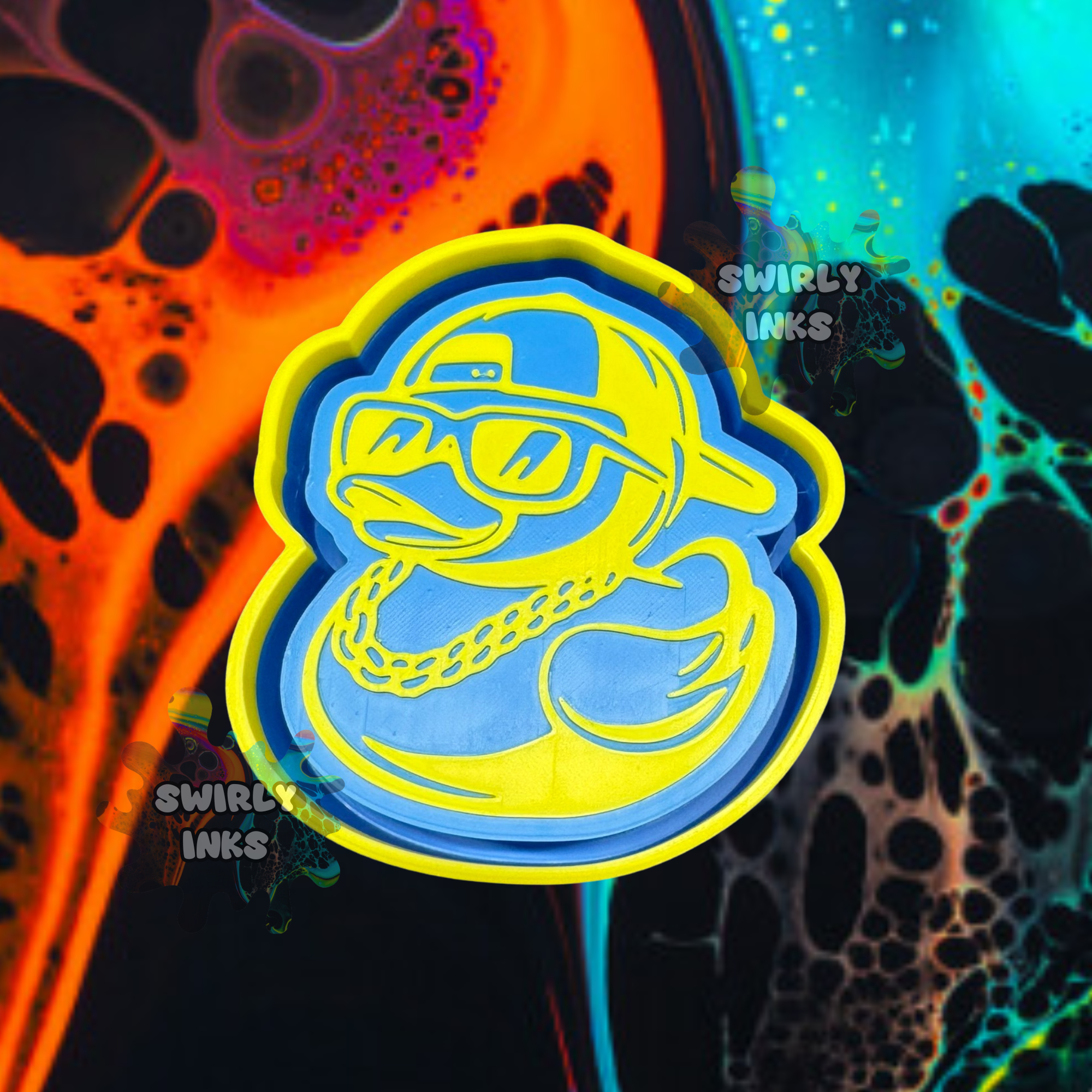 Duck with Chain Freshie Mold – Swirly Inks N Glittered Designs
