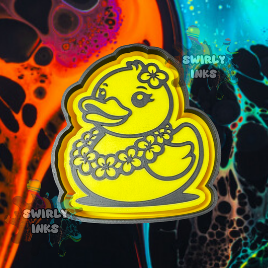 Duck with Flower Lei Freshie Mold