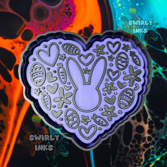 Easter Bunny Heart Freshie Mold