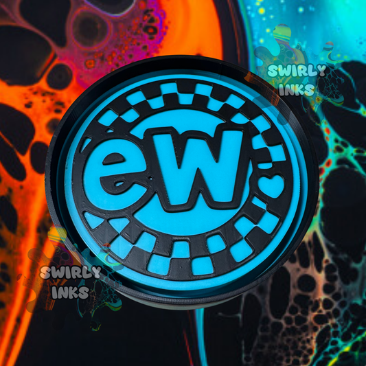Ew. Checkered Circle Freshie Mold