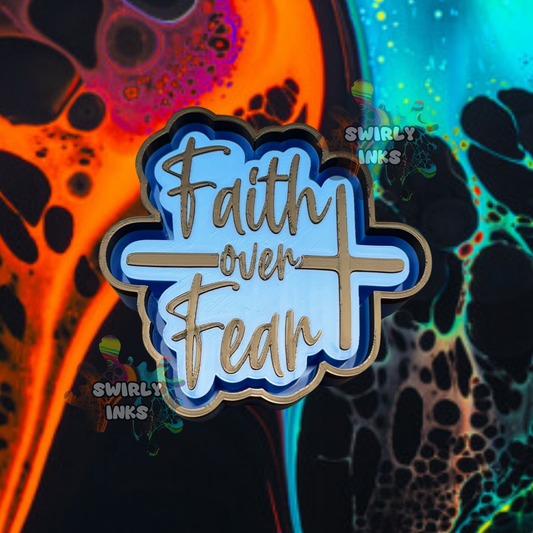Faith Over Fear Cross Freshie Mold