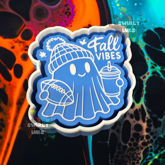 Fall Vibes Football Ghost Freshie Mold