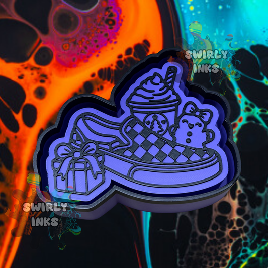 Festive Holiday Sneaker Still Life Freshie Mold