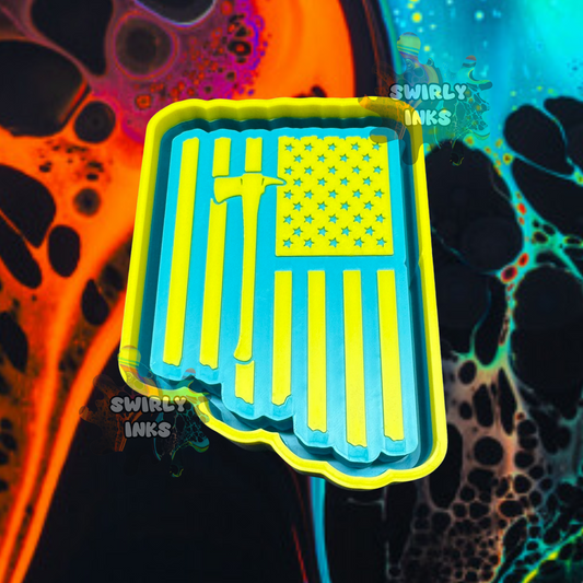 Firefighter Flag Freshie Mold