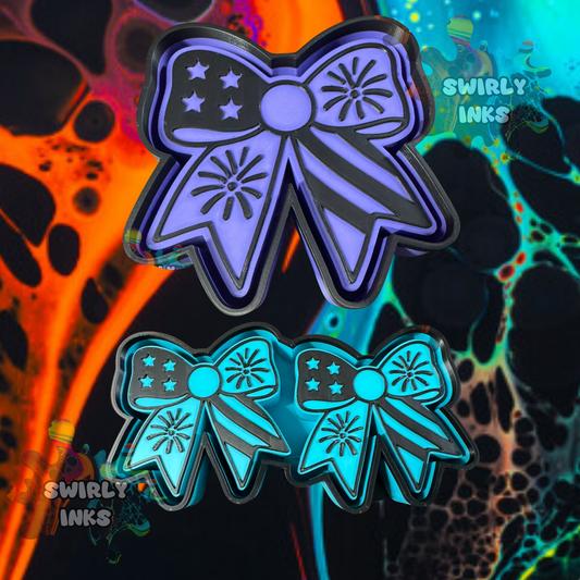 Fireworks & Flag Bow Set Freshie Mold