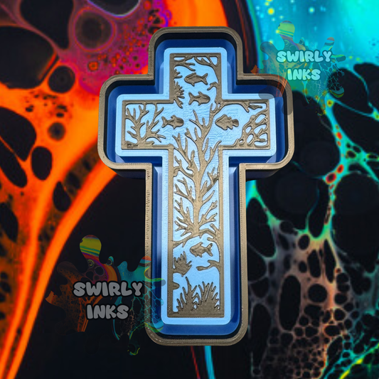 Fish Coral Cross Freshie Mold
