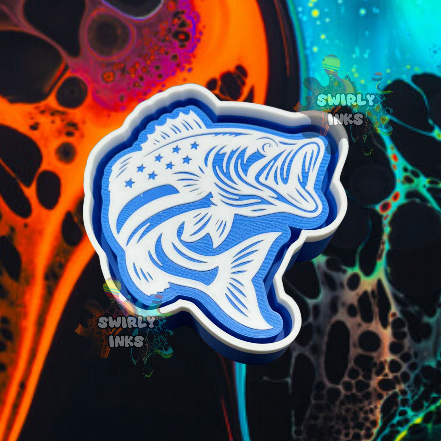 Flag Bass Freshie Mold