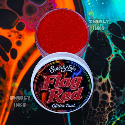 Flag Red Glitter Dust 1oz