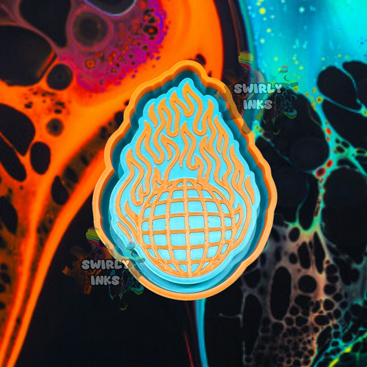 Flaming Disco Ball Freshie Mold