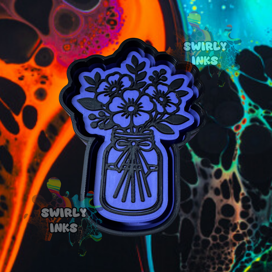 Flowers in Mason Jar Freshie Mold