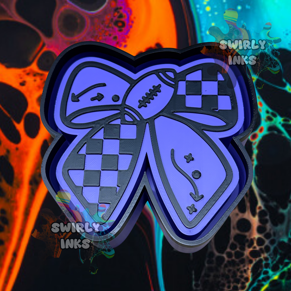 Football Bow Freshie Mold