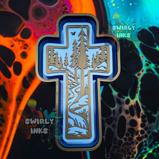 Forest Bird River Cross Freshie Mold