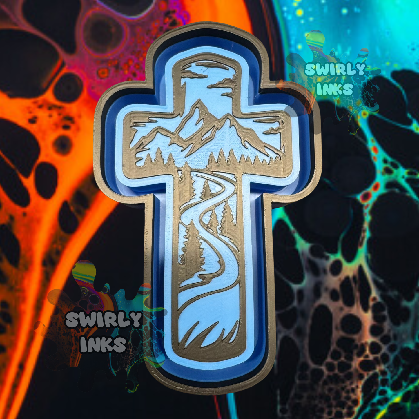 Forest Through River Cross Freshie Mold