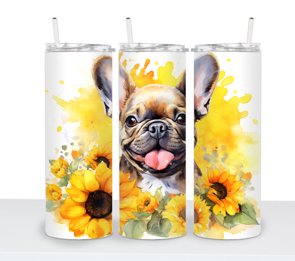 Dogs with Sunflowers