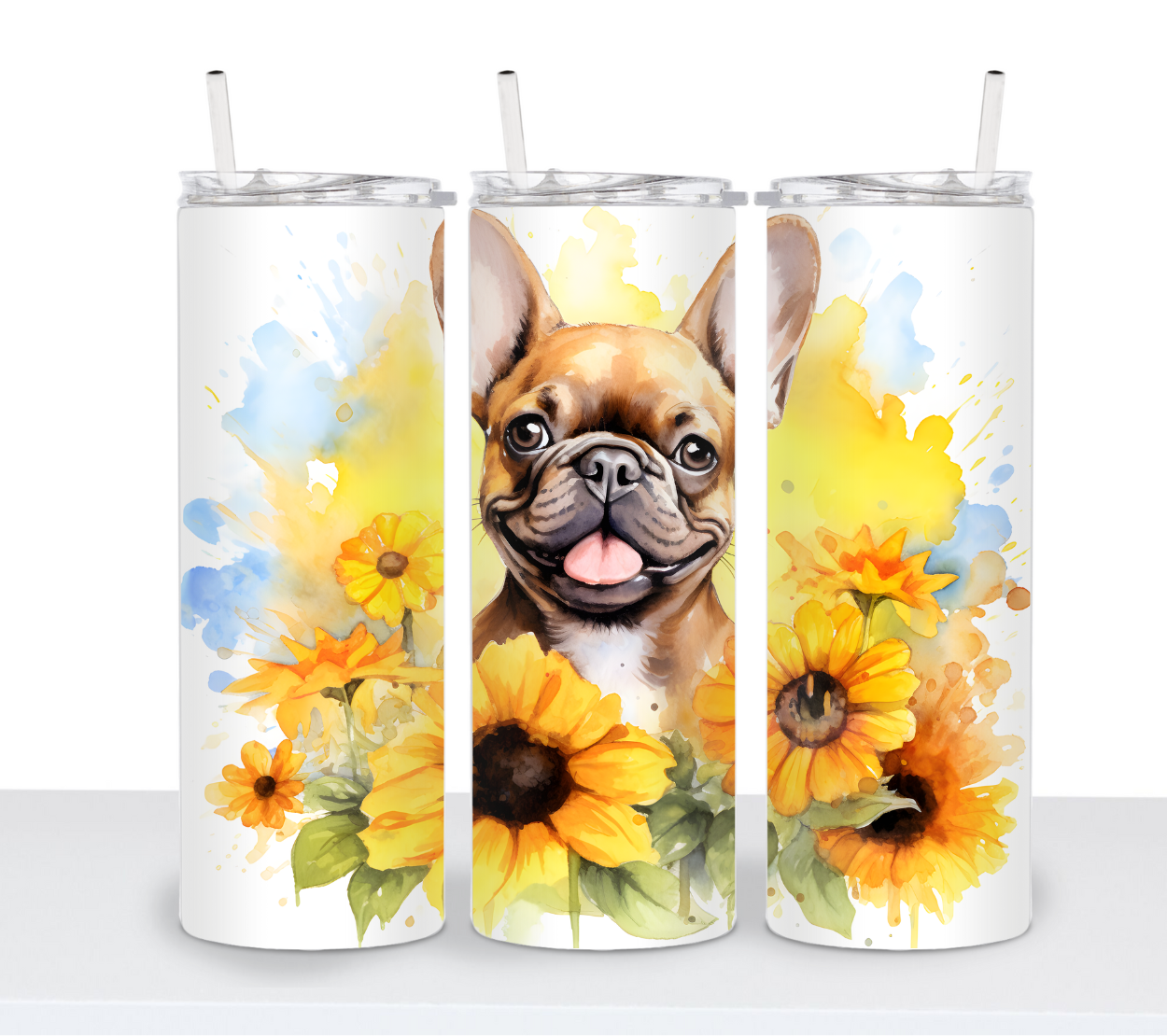 Dogs with Sunflowers