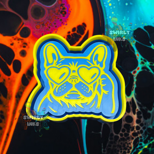 Frenchie with Sunglasses Freshie Mold
